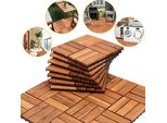 Tolletour 10M² Piastrelle In Legno Acacia Mosaico Per Terrazza 30X30 Cm Piastrella Sistema A Innesto Mosaico Tagliato A Misura Piastrelle Per Terrazza Balcone