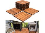 Tolletour Piastrelle In Legno Per Terrazze Acacia 8M² 30X30Cm Pavimentazione Piastrelle Per Balconi Drenaggio Giardino Piastrelle Per Terrazzi