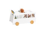 Sobuy KMB41-W Scaffale Per Bambini Scaffale Per Giocattoli Per Bambini Scaffale Per Libri