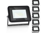 Yakimz 5X Led Proiettore Proiettore Faretto 20W Costruzione Proiettore Lampada Da Esterno IP65 Bianco Freddo Faretto