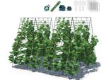 Costway 8 Pezzi Traliccio Da Giardino Traliccio In Acciaio Incl. 55 Accessori 122X86Cm Traliccio Per Piante Rampicanti Traliccio Per Ortaggi E Frutta