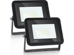 Jopassy 2X Proiettore Led Faretto Per Proiettore 20W Lampada Per Proiettore Da Esterno IP65 Faretto Bianco Freddo