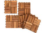 Yakimz Legno Piastrelle 55 Piastrelle Terrazza 5㎡ Acacia Pavimento Piastrelle 30X30Cm Patio E Balcone Per Pavimentazione Terrazza Piastrelle Resistente Alle Intemperie
