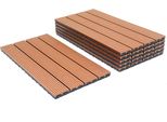 Jiubiaz Piastrelle Per Patio Piastrelle In Legno Wpc 6 Plastica 1M² Giardino 60X30Cm Pavimentazione Piastrelle A Scatto Con Drenaggio Marrone