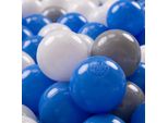 Kiddymoon Kids 300 Palline ∅ 7Cm Palline Da Gioco Per Il Bagno A Palline Palline Di Plastica Per Bambini Eu, Grigio/Bianco/Blu