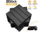Yakimz Wpc Decking Piastrelle Decking Board Look Legno 30X30Cm, 22 Pezzi = 2M² Piastrella Pavimento Piastrella Click Con Sistema Click Rivestimento Pavimento Antracite