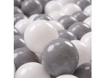 Kiddymoon Kids 200 Palline ∅ 7Cm Palline Da Gioco Per Il Bagno A Palline Palline Di Plastica Per Bambini Eu, Bianco/Grigio