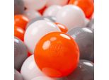 Kiddymoon Kids 50 Palline ∅ 7Cm Palline Da Gioco Per Il Bagno A Palline Palline Di Plastica Per Bambini Eu, Arancione/Grigio/Bianco
