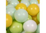 Kiddymoon Kids 200 Palline ∅ 7Cm Palline Da Gioco Per Il Bagno A Palline Palline Di Plastica Per Bambini Prodotte In Ue, Bianco/Menta/Verde Chiaro/Grigio/Giallo