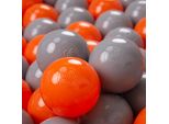 Kiddymoon Kids 50 Palline ∅ 7Cm Palline Da Gioco Per Il Bagno A Palline Palline Di Plastica Per Bambini Eu, Arancione/Grigio