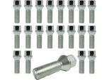 20X Bullone Ruota M14X1,5 60° Collare Conico Lunghezza Albero 50Mm Compatibile Con Alfa Romeo Audi Bmw