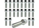 20X Bullone Ruota M12X1,5 60° Collare Conico Lunghezza Albero 30Mm Compatibile Con Opel Peugeot Renault