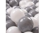 Kiddymoon Kids 700 Palline ∅ 7Cm Palline Da Gioco Per Il Bagno A Palline Palline Di Plastica Per Bambini Eu, Bianco/Grigio