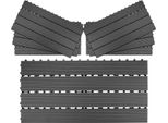 Jiubiaz Piastrelle Per Terrazze 60X30Cm, 30 Pezzi, 5 Mq, Superficie Antiscivolo, Piastrelle A Incastro In Plastica Effetto Legno, Rivestimento Per Pavimenti, Resistente Agli Agenti Atmosferici Antracite
