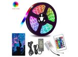 Yakimz 10M Striscia Led, Striscia Led Rgb 5050 Smd, Striscia Led 30 Led, Striscia Led Non Impermeabile (IP20), Con 24 Pulsanti Di Controllo Remoto