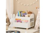 Sobuy KMB54-W Scaffale Per Bambini Con 3 Scomparti Scaffale Per Giocattoli Scaffale Per Bambini Scaffale Per Bambini Scaffale In Piedi Bianco Wd Circa 60X53X48Cm