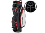 Costway Borsa Da Golf Per Attrezzatura Da Golf, Borsa Per Mazze Da Golf Con 14 Scomparti A Tutta Lunghezza, 8 Tasche, Copertura Antipioggia E Borsa Termica Per Bevande, Leggera, Nera
