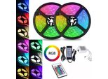 Yakimz 1M Led Strip Set, Striscia Led Rgb 5050 Smd, Striscia Led 30 Led, Led Non Impermeabile (IP20), Con 24 Pulsanti Di Controllo Remoto