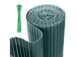 Yakimz Privacy Screen Mat Schermo Della Privacy In Pvc Recinto Della Privacy Del Giardino Recinto Del Balcone Frangivento Rivestimento Del Balcone Verde 100X800Cm