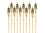 Tolletour Torce Da Giardino Set 50X Lampade Torcia Olio Stoppino 90Cm Torce Olio Di Bambù Per Lampada All'aperto Olio Per Torcia Fiamme Fuoco Festa Decorazione
