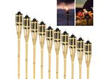 Tolletour Torce Da Giardino Set 40X Lampade Torcia Olio Stoppino 90Cm Torce Olio Di Bambù Per Lampada All'aperto Olio Per Torcia Fiamme Fuoco Festa Decorazione