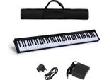 Costway Tastiera Per Pianoforte Digitale 88 Tasti, Strumento Musicale Elettronico Portatile, Midi Bluetooth, Pannello Di Controllo, Leggero, Regali Musicali Per Bambini E Principianti, Con Borsa Per Il Trasporto, Nero