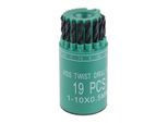 Levior Set Di Punte Hss 1-10 Mm (0,5 Mm Ciascuna) 19 Pezzi Cilindro-Plastica