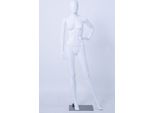 Manichino DF6-B Testa D'uovo Nuovo Femminile Chic Moderno Eurohandisplay Bellissimo Astratto Bianco Laccato Lucido