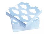 Tovaglioli Blu/Bianco 33 X 33 Cm 20 Pezzi