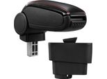 [Bracciolo Centrale, Perfetto Per Fiat Grande Punto Dal 09.2005 - Bracciolo Con Vano Portaoggetti - Rivestito - Similcuoio Nera Con Cuciture Rosse