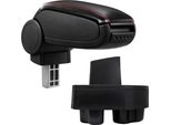 [Bracciolo Centrale, Perfetto Per Opel Corsa C Negli Anni 10/2000 - 2006 - Bracciolo Con Vano Portaoggetti - Rivestito - Pelle Artificiale Nera - Con Cuciture Rosse