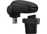 [Bracciolo Centrale, Perfetto Per Volkswagen Golf 7 - Bracciolo Con Vano Portaoggetti - Rivestito - Similcuoio - Nero - Cuciture Nere