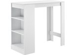 Bancone Bar 110 X 50 X 103 Cm Bancone Bar Tavolo Alto Bancone Bar Casa Bar Bistrot Bianco [En.Casa]