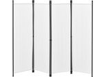Parete Divisoria Huesca 4 Pezzi 200X171Cm Parete Divisoria 4 Pezzi Parete Divisoria Privacy Parete Spagnola Bianco