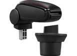 [Bracciolo Centrale, Perfetto Per Bmw Mini (2A Generazione) A Partire Dal 2006 - Bracciolo Con Vano Portaoggetti - Rivestimento - Pelle Artificiale Nera Con Cuciture Rosse