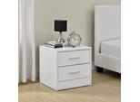 [En.Casa]® Comodino Comodino Bianco 2X Cassetto Truciolare