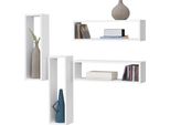 Set Di 4 Mensole Galleggianti Fagernes 59X15X17Cm Scaffale Da Parete 4 Pezzi Appesi Scaffale Da Parete Bianco [En.Casa]