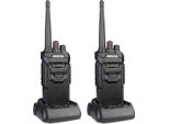 Set Radio Retevis RT648, Walkie Talkie Con Stazioni Di Ricarica Usb, Impermeabile IP67, Batteria Da 1200 Mah, Allarme Di Emergenza, Vox, Squelch, Ctcss / Dcs, Per Attività In Famiglia (2 Pezzi, Nero)