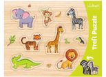 Trefl, Puzzle Di Contorno Con Base, Puzzle Estraibile, Animali Esotici