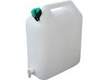 Wasserkanister 20 L, WasserbehäLter Weiß/Transparent, Mit Ablasshahn