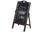 Werbetafel MCW-E51, Aufsteller Kreidetafel, 66X37X27Cm Shabby-Look Vintage ~ Grau-Braun