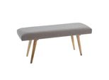Gepolsterte Sitzbank 120Cm Stoff Grau Polsterbank Garderobenbank Flurbank Bank