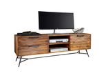 Finebuy Lowboard Sheesham Massiv Holz Hifi Board Fernsehschrank Wohnzimmer