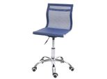 BüRostuhl MCW-K53, Drehstuhl Schreibtischstuhl Computerstuhl, Netzbezug Stoff/Textil ~ Blau
