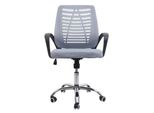 BüRostuhl MCW-L44, Schreibtischstuhl Computerstuhl, Ergonomische RüCkenlehne, Netzbezug Stoff/Textil ~ Grau