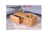 Couchtisch MCW-J78, Wohnzimmertisch Beistelltisch Sofatisch, Schublade, Mdf 110X50X40Cm ~ Eiche-Optik