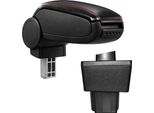 [Pro.Tec]® Skoda Yeti Bracciolo Centrale In Pelle Finta Nero/Rosso Bracciolo Auto