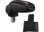 [Bracciolo Centrale, Perfetto Per Seat Ibiza Tipo 6L Negli Anni 2002 - 2008 (3 O 5 Porte) - Bracciolo Con Vano Portaoggetti - Rivestimento - Similcuoio Nera Con Cuciture Rosse