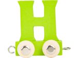 Small Foot Design 10358 'Lettera Treno Colorata' Lettera H In Legno, Verde (1 Pezzo)