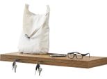 [En.Casa]® Scaffale A Muro 80 X 23,5 X 5 Cm - Finto Noce - Scaffale A Muro Scaffale Da Appendere Scaffale Portachiavi Tavola Portachiavi